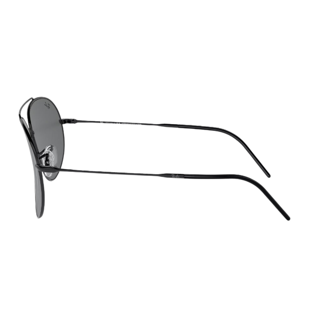 Ray-Ban Aviator Reverse RBR0101S 002/GR - Black Frame, Dark Grey Lens Left Side View
