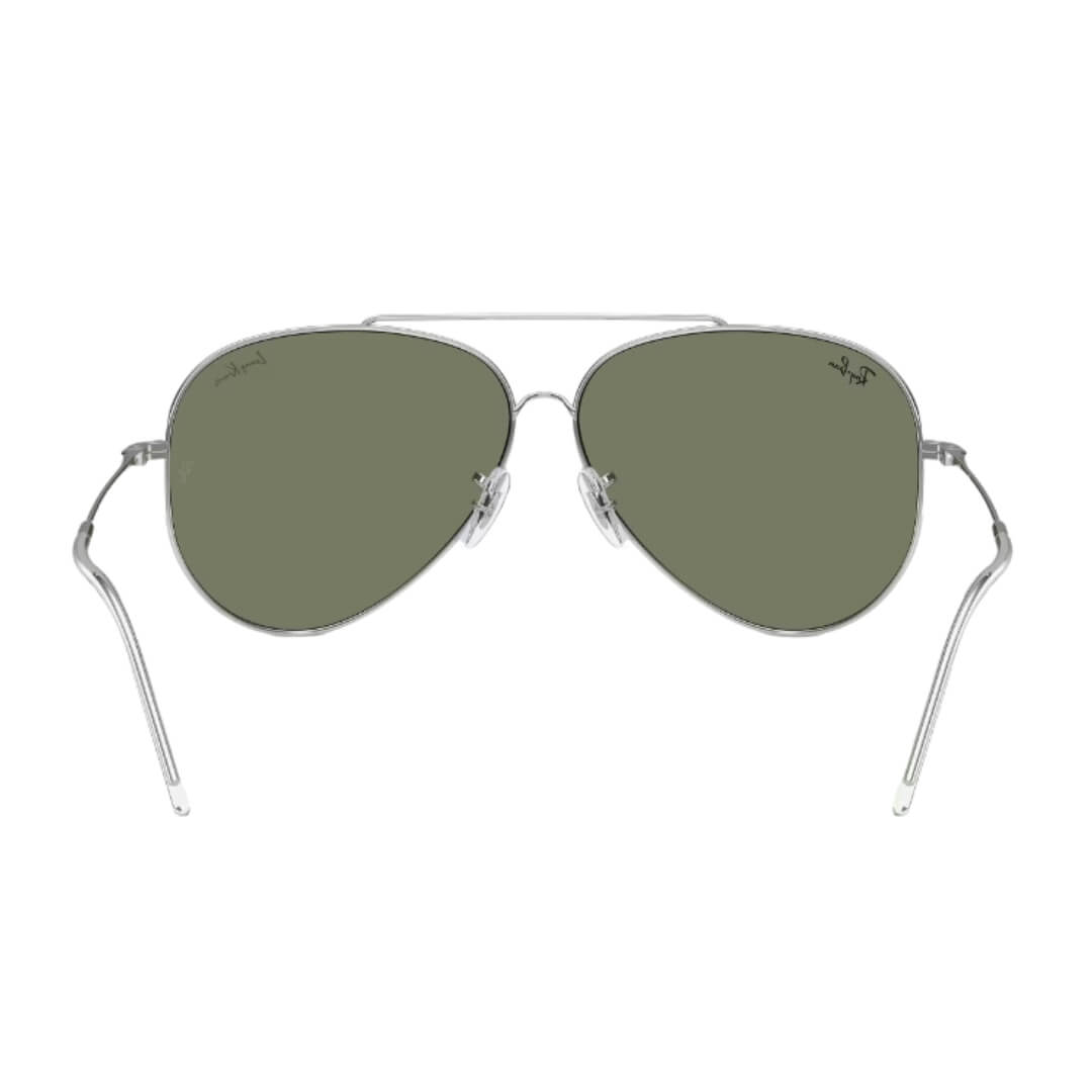 Ray-Ban Aviator Reverse RBR0101S 003/30 - Silver Frame With Silver Lens Back View
