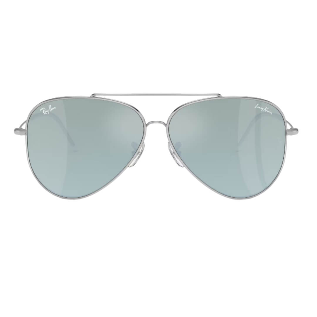 Ray-Ban Aviator Reverse RBR0101S 003/30 - Silver Frame With Silver Lens Front View
