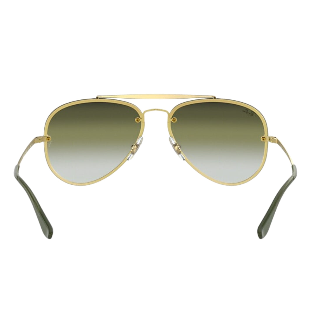 Ray-Ban Blaze Aviator RB3584N 91400R Gold - Green Back Side View