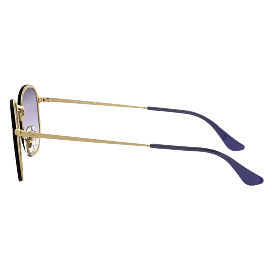 Ray-Ban Blaze Hexagonal RB3579N 91400U Gold - Violet/Blue Lenses Left Angle View