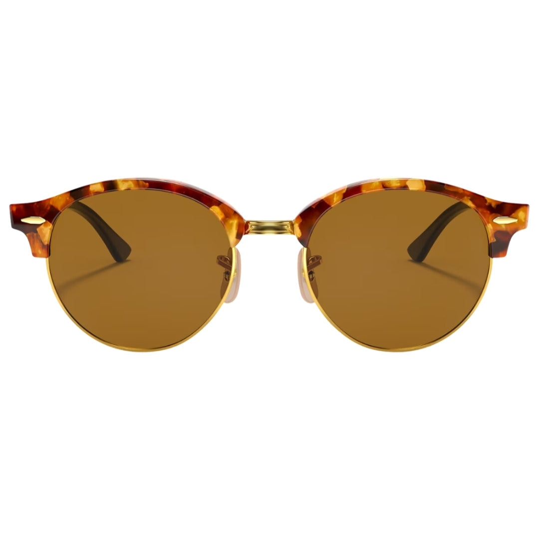 Ray-Ban Clubround Classic RB4246 1160 Tortoise - Brown Lenses Close Up View