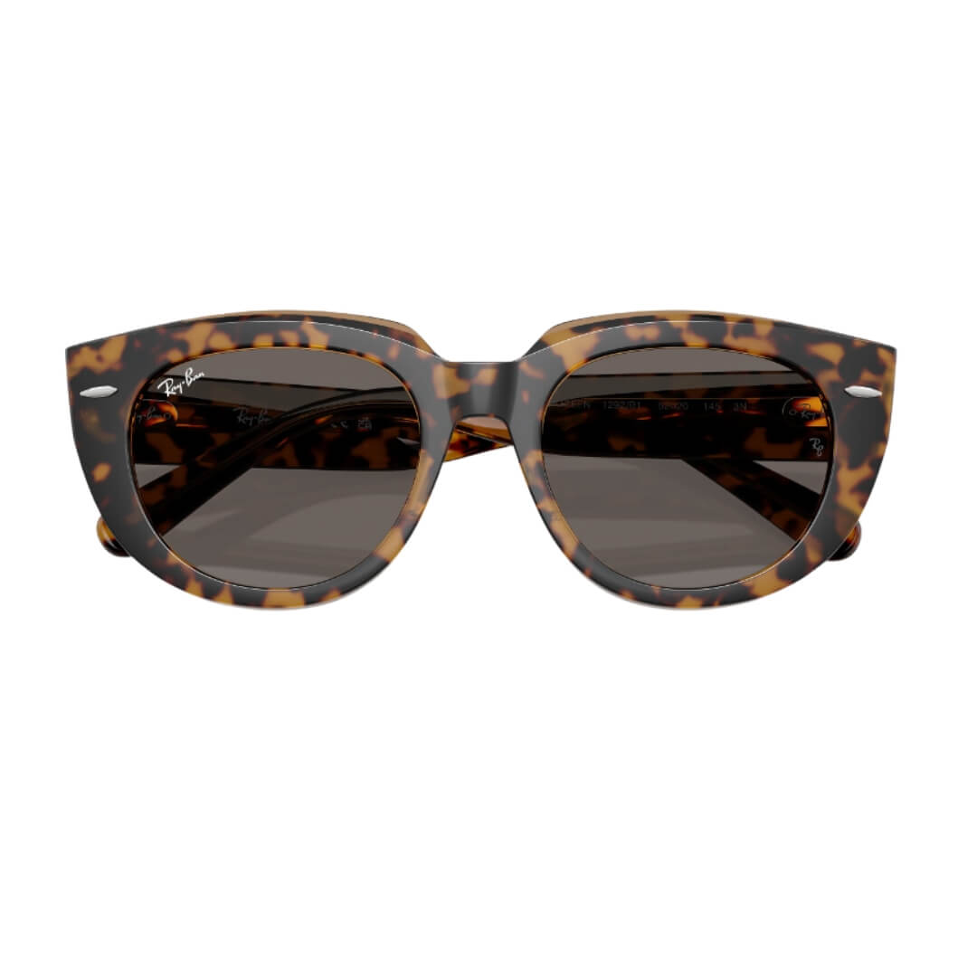 Ray-Ban Doreen RB2286 1292B1 - Havana Transparent Brown Frame, Dark Grey Lens Folded View
