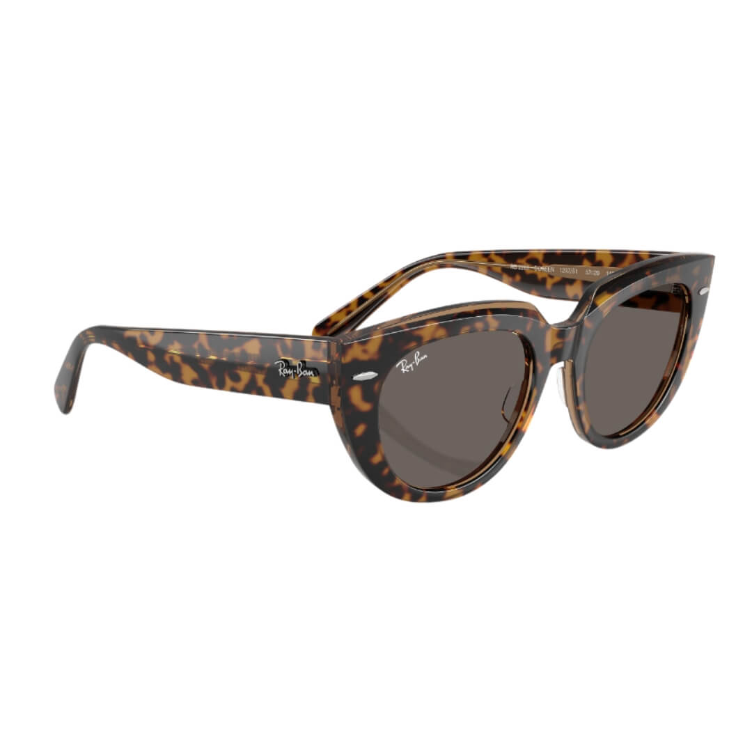 Ray-Ban Doreen RB2286 1292B1 - Havana Transparent Brown Frame, Dark Grey Lens Front Right View
