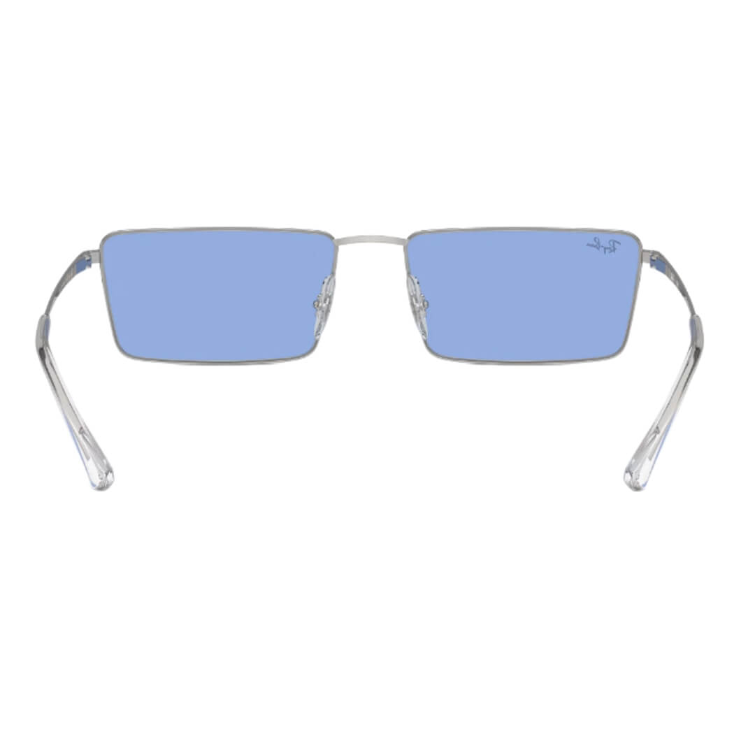 Ray-Ban Emy RB3741 003/80 - Silver Frame with Blue Lens Back Side View
