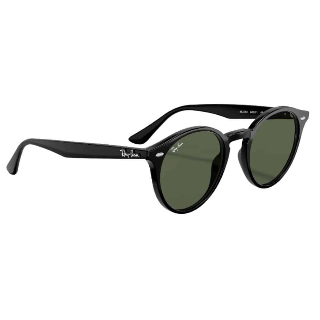 Ray-Ban RB2180 601/71 Black Frame and Dark Green Lens Front Right View