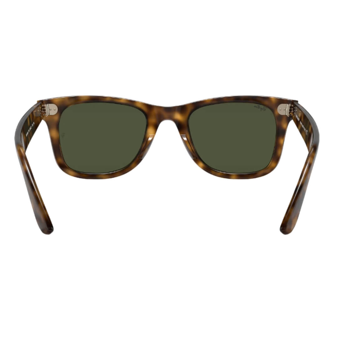 Ray-Ban Wayfarer RB4340 710 Light Havana Frame, Green Lens Back Side View