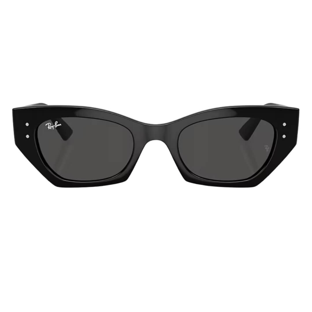 Ray-Ban Zena RB4430 667787 49 Black Frame with Dark Grey Lens Close Up Front View