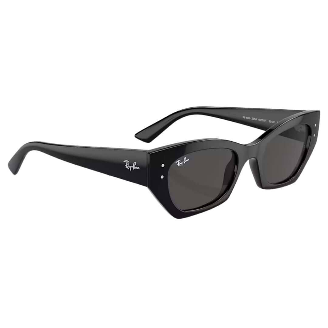 Ray-Ban Zena RB4430 667787 49 Black Frame with Dark Grey Lens Front Right View