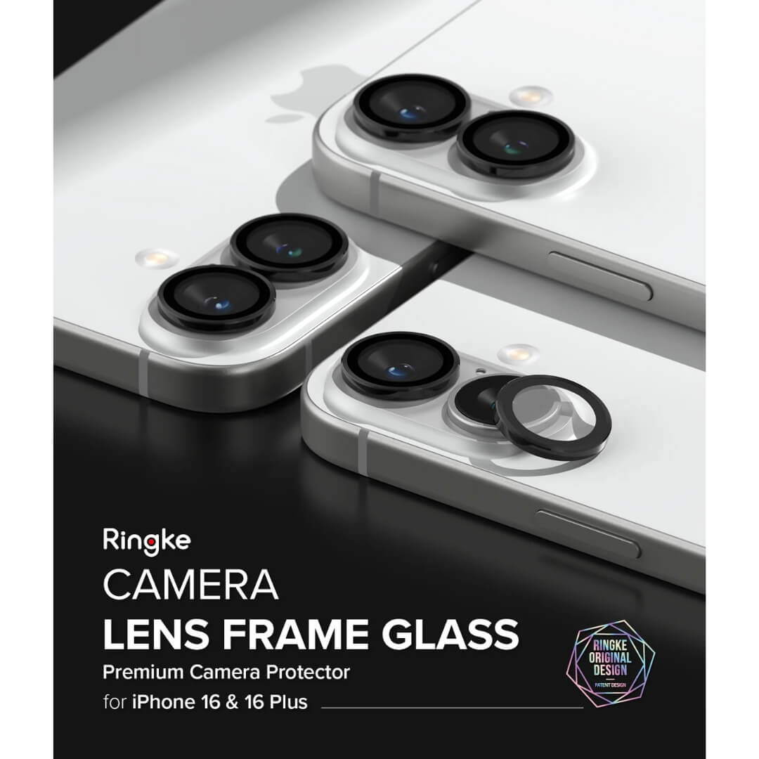 iPhone 16 Plus / 16 Camera Lens Frame Glass 2 Pack