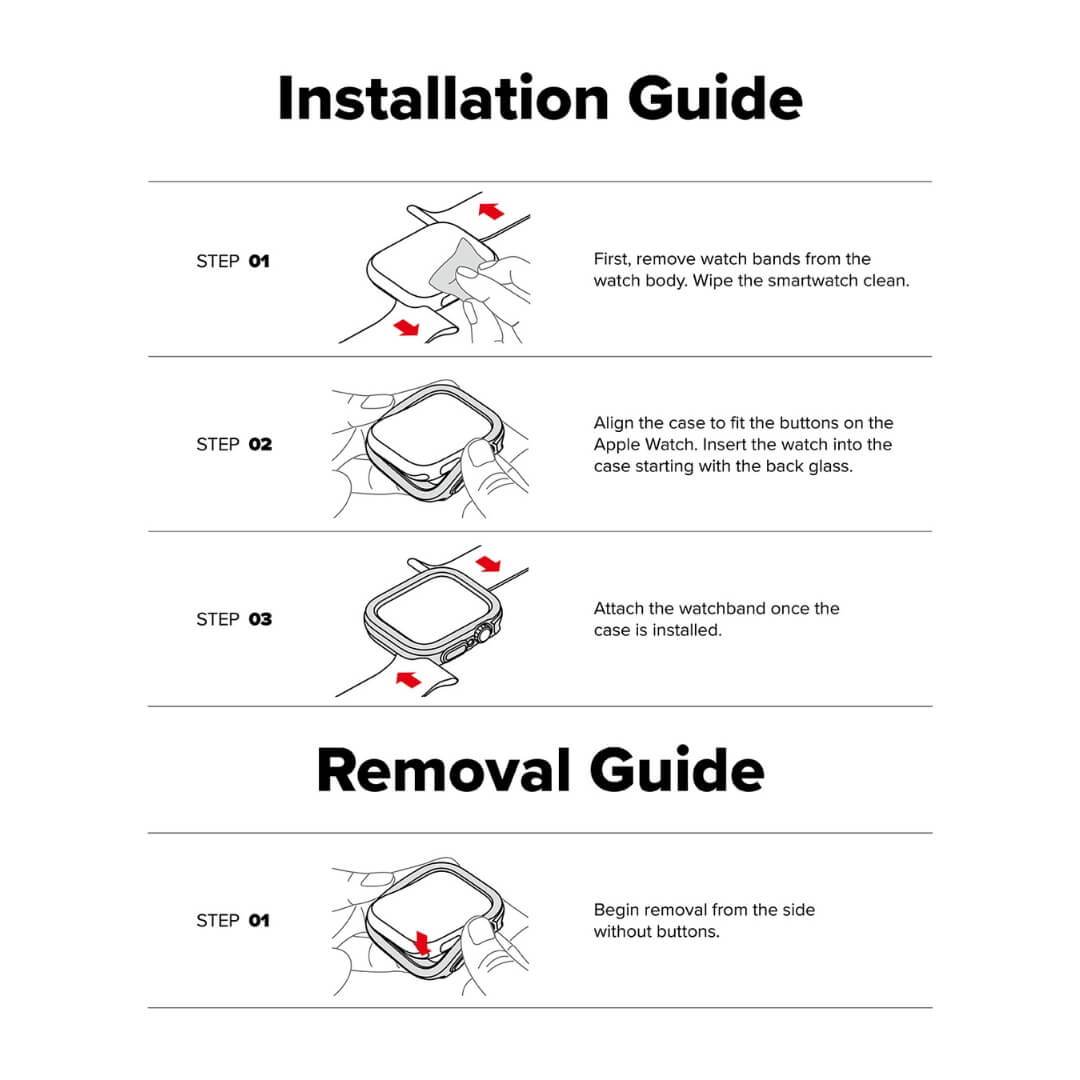 step by step installation guide for apple watch 10 case