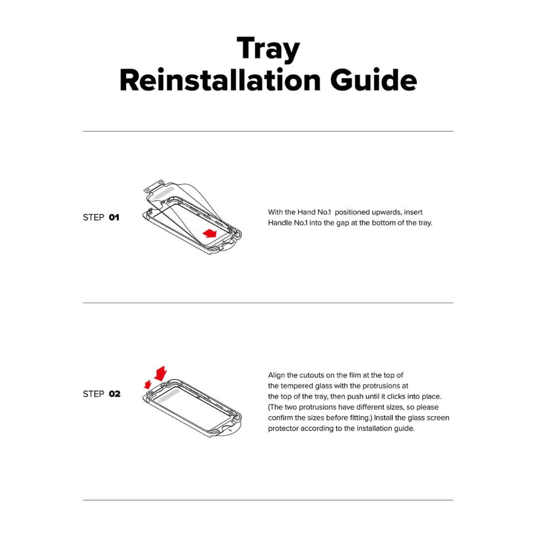 Tray installation guide for iPhone 16 pro max glass screen protector