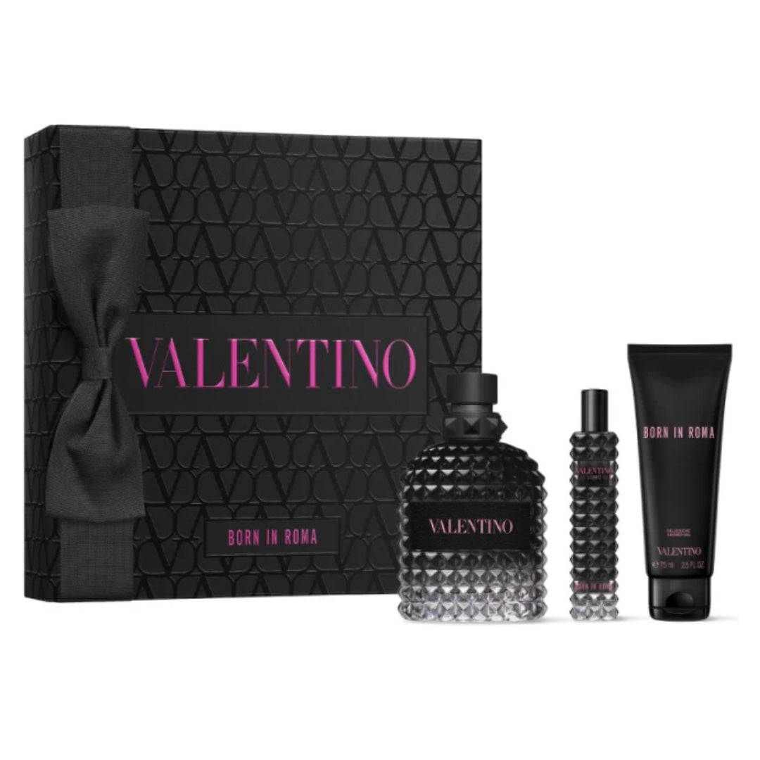 Valentino Born In Roma EDT 100ml 3 Piece Gift Set For Men