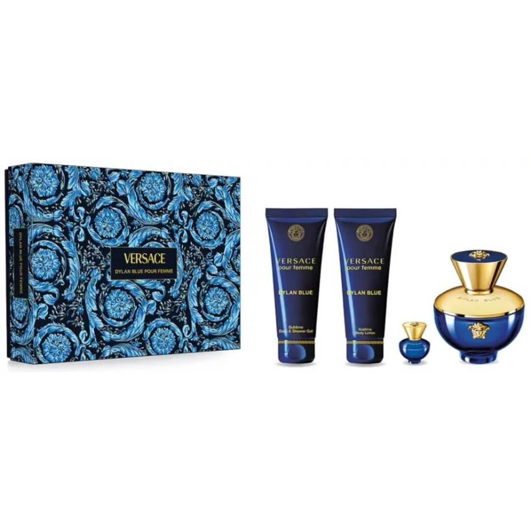 Versace Dylan Blue EDP 100ml 4 Piece Gift Set for Women – Available at Gadgets Online NZ