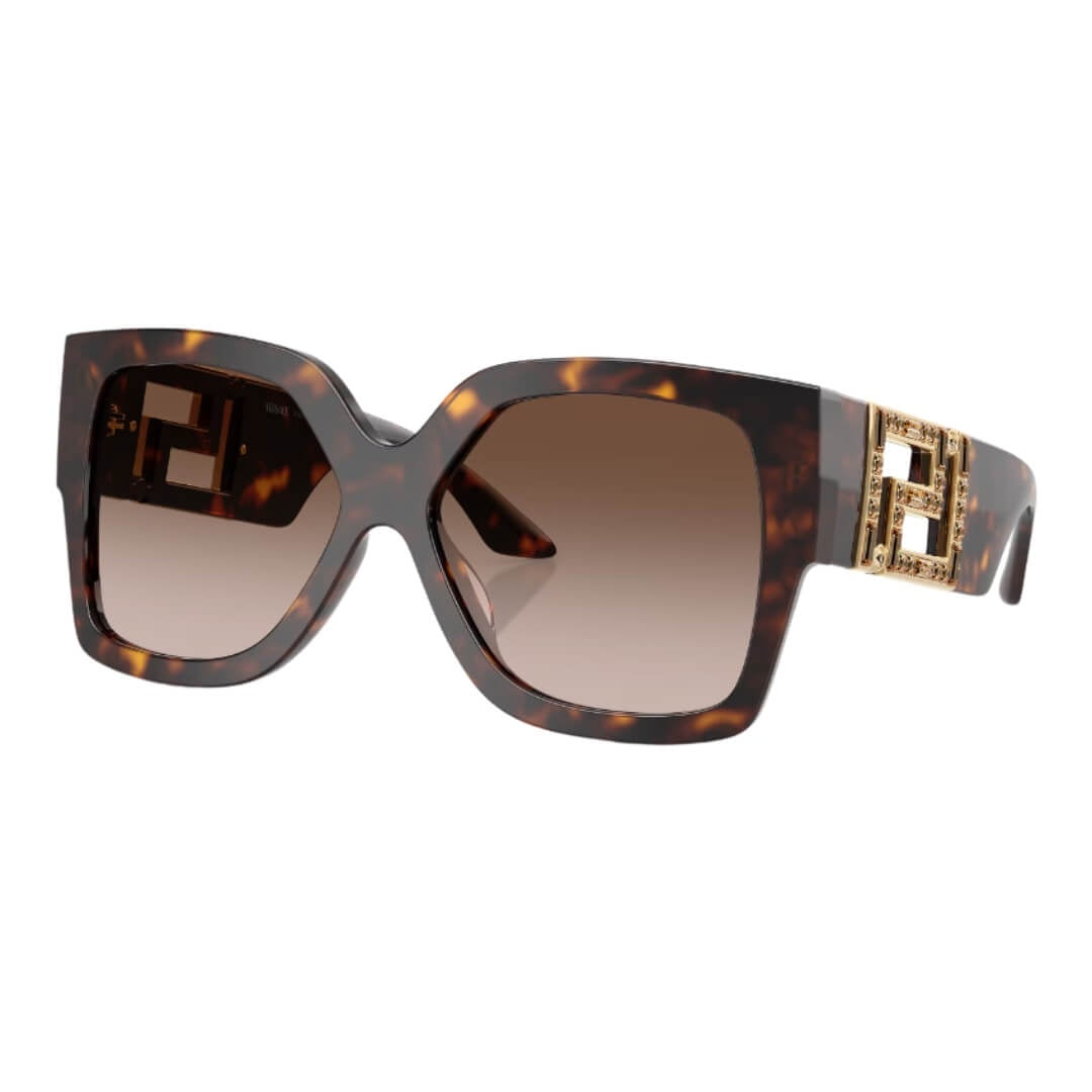 Versace VE4402 108/13 Sunglasses Havana Frame, Brown Gradient Front Left View