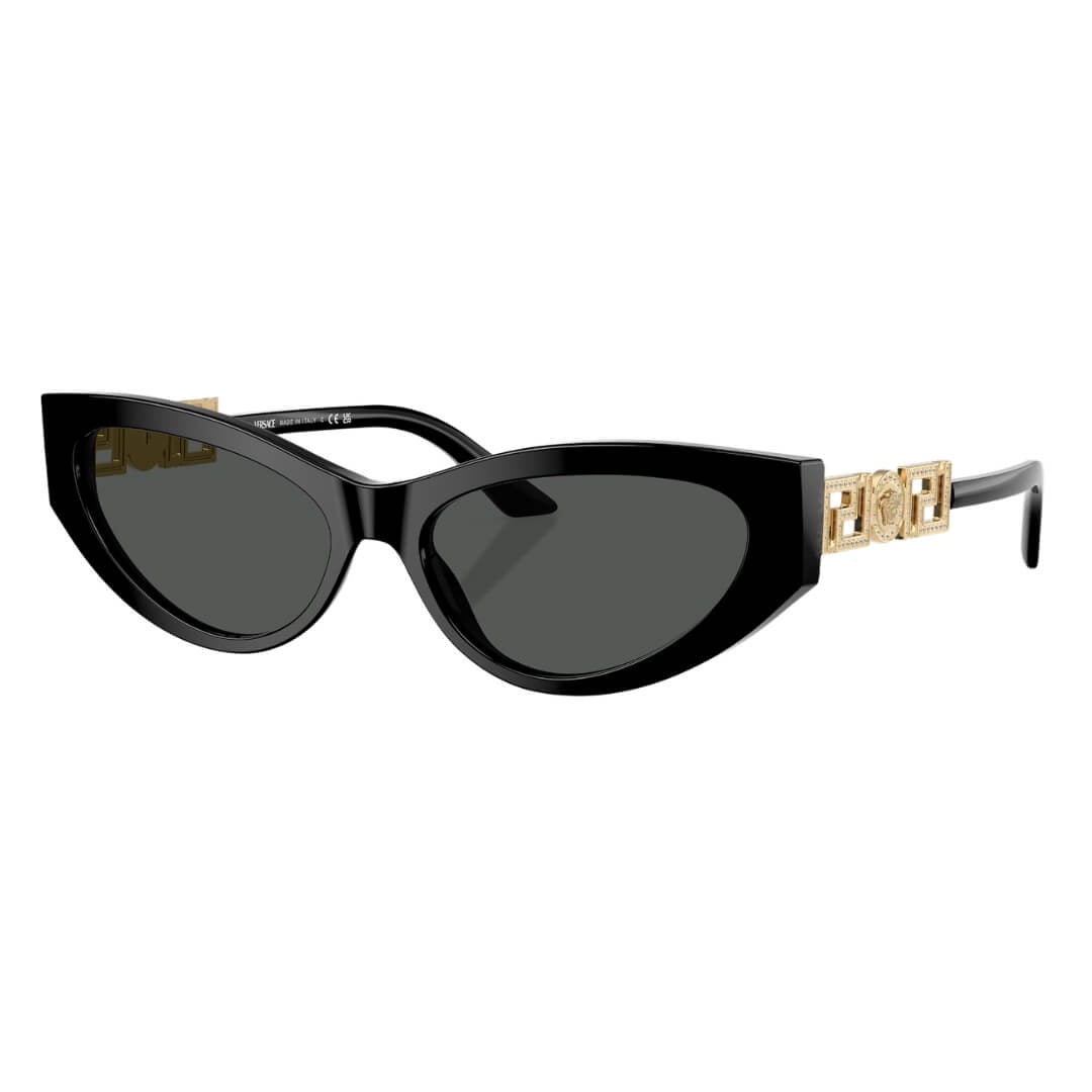 Versace VE4470B GB1/87 - Black Frame, Dark Grey Lens Front Left View