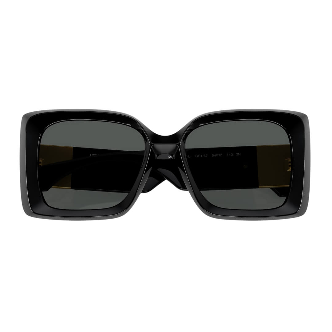 Versace VE4467U GB1/87 Sunglasses - Black Frame, Dark Grey Lens Folded View