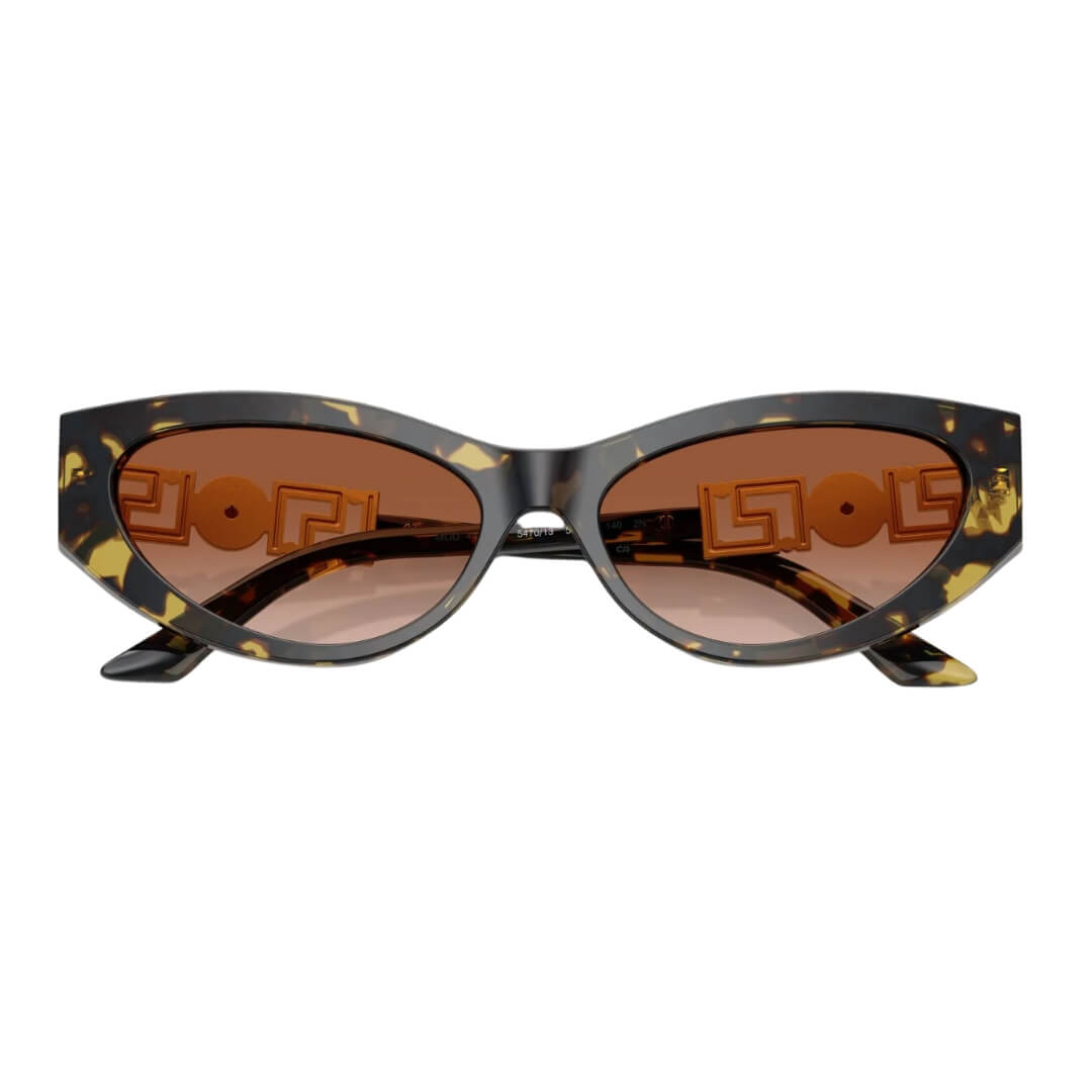 Versace VE4470B 547013 - Havana Frame, Brown Gradient Lens Folded View