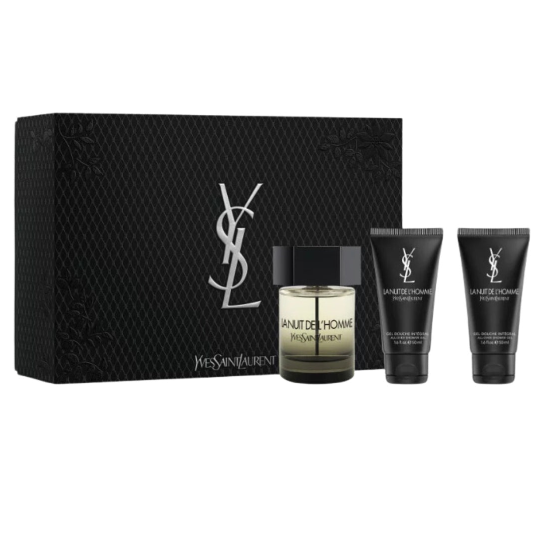 YSL La Nuit De L'Homme EDT 100ml 3 Piece Gift Set for Men