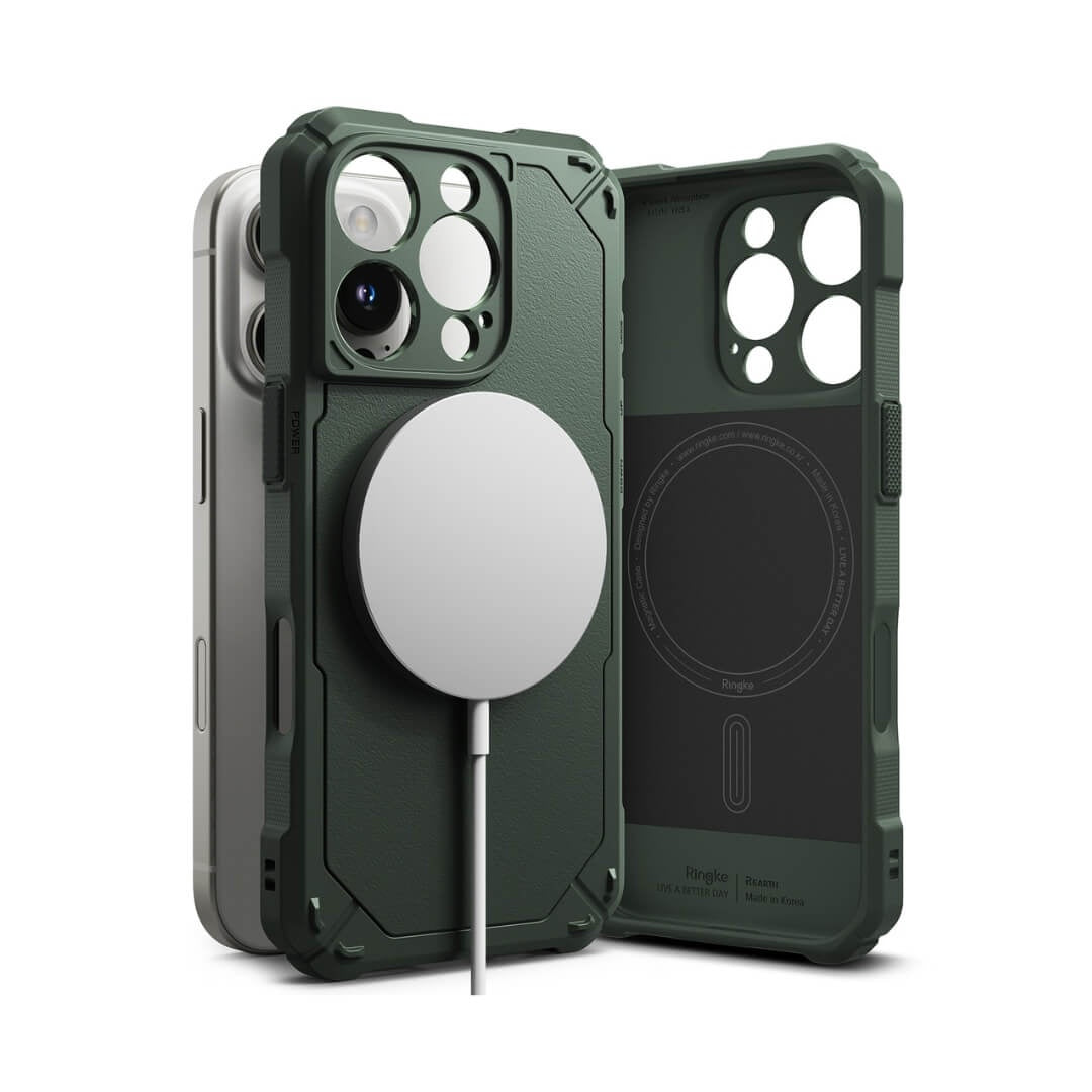 iPhone 16 Pro Case Rugged Gear Magnetic Dark Green by Ringke