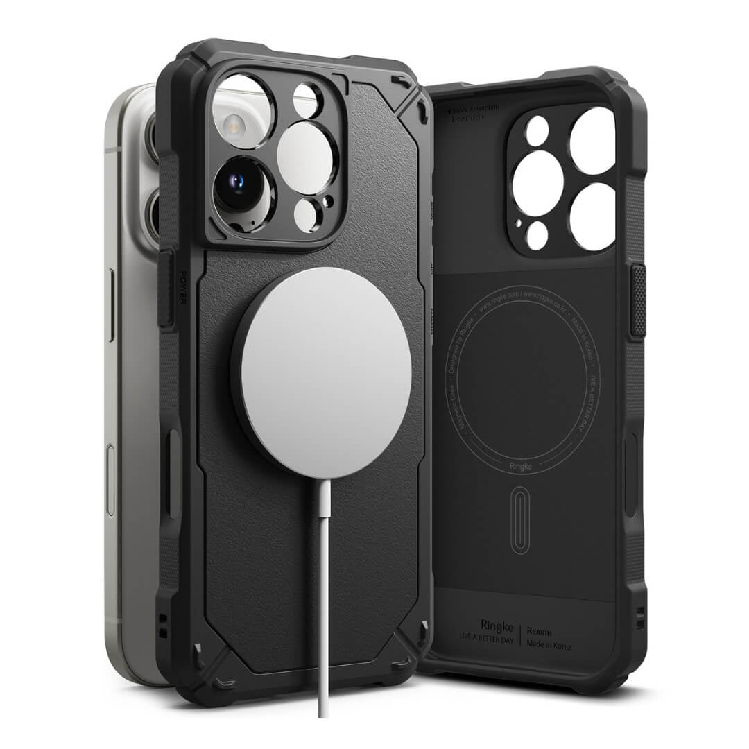 iPhone 16 Pro Max Case Rugged Gear Magnetic Black by Ringke