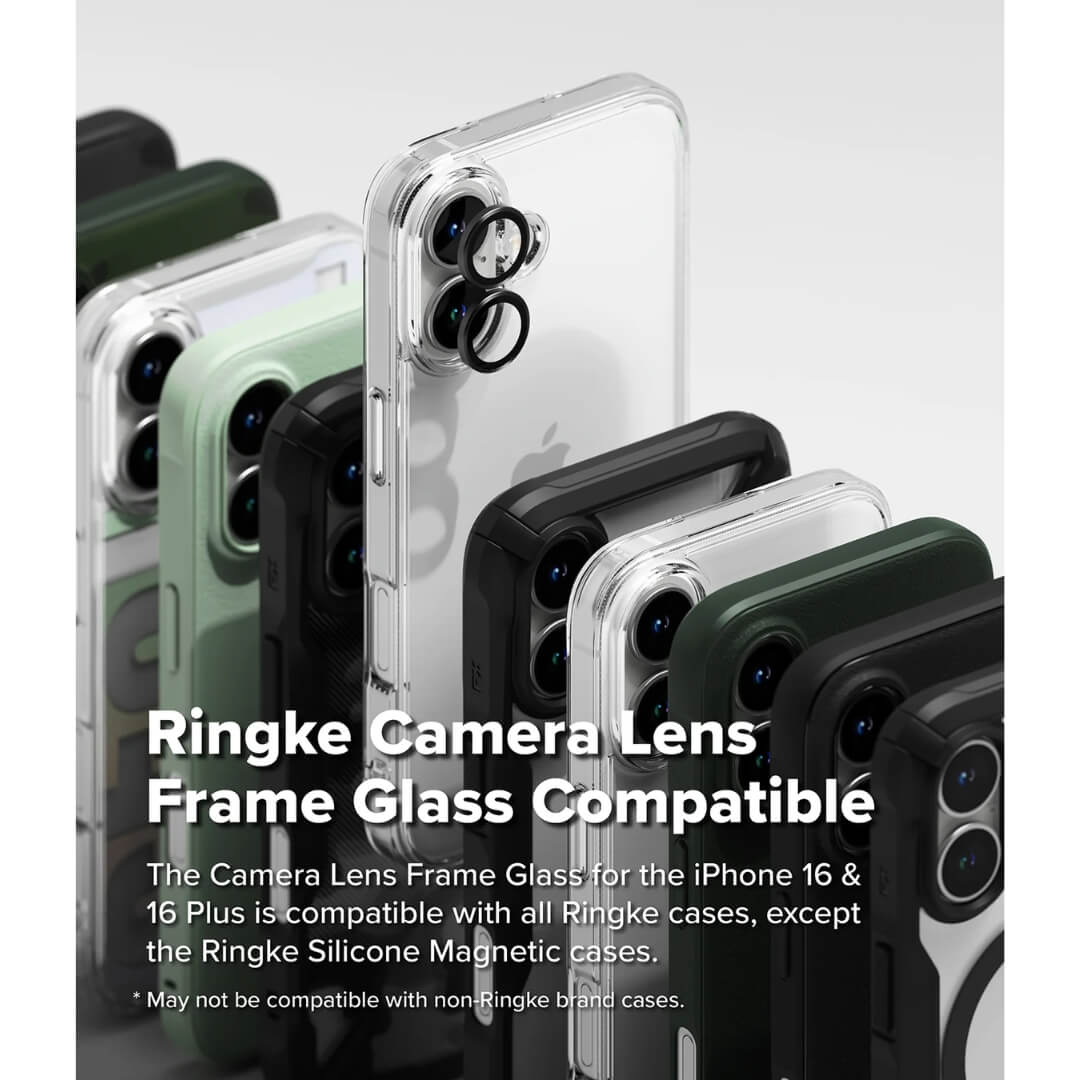 iPhone 16 Plus / 16 Camera Lens Frame Glass 2 Pack