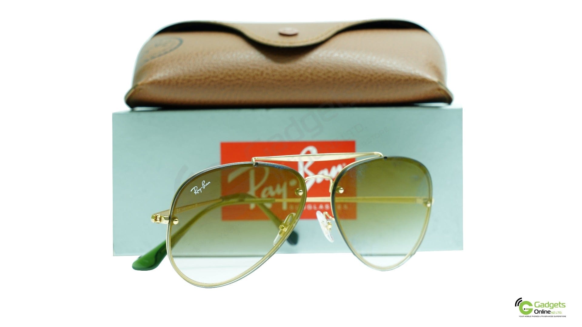 Ray Ban Blaze Aviator RB3584N 91400R GREEN GREY LENSES