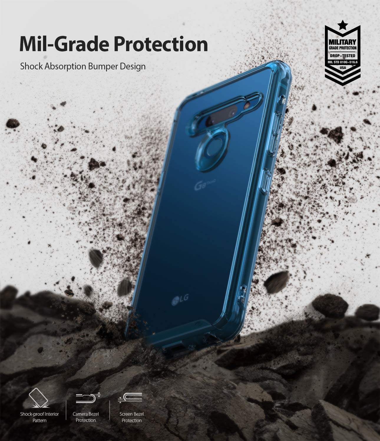 Shock Absorption and bumper design case for LG G8