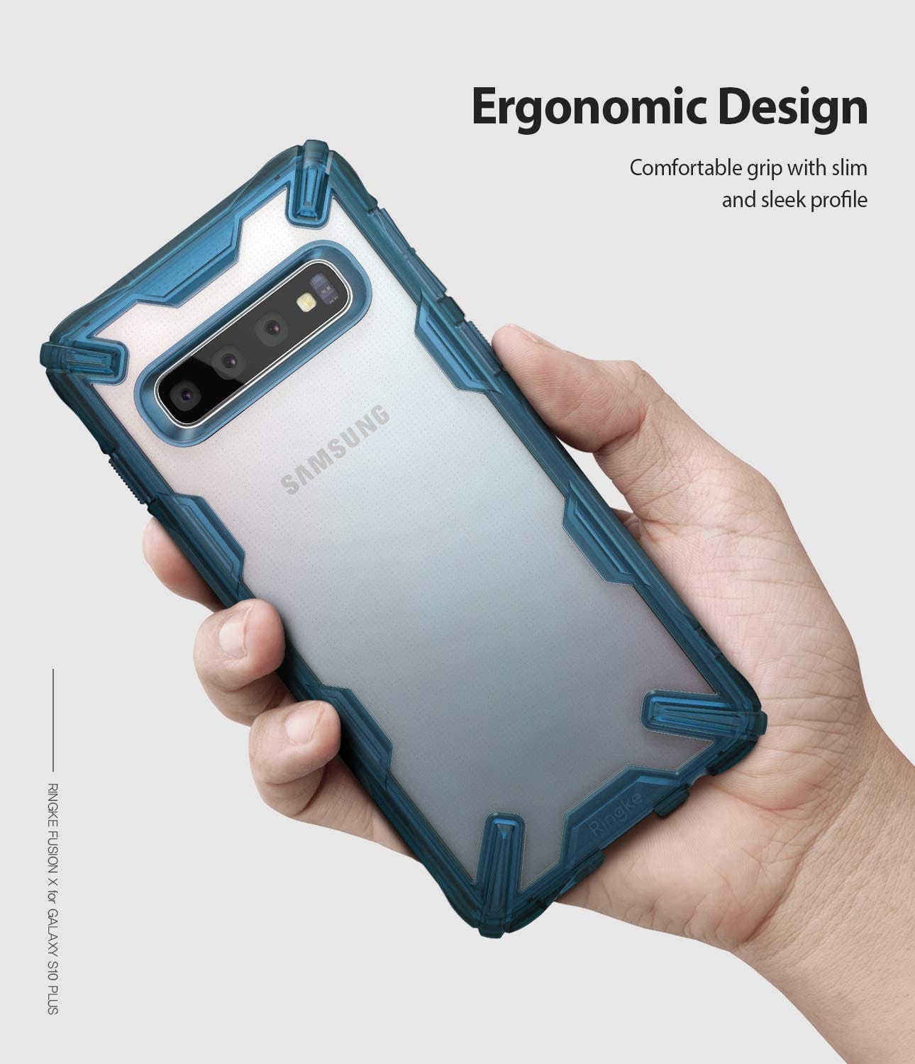 Comfortable grip and slim, sleek profile case for Galaxy S10 Plus